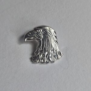 Silver Eagle Head Pendant Charm